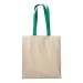 Shopper en coton naturel 220g/m², anses longues colorées, sac coton publicitaire
