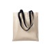 Shopper en coton naturel 220g/m², anses longues colorées cadeau d’entreprise