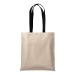 Shopper en coton naturel 220g/m², anses longues colorées, sac coton publicitaire