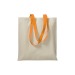 Shopper en coton naturel 220g/m², anses longues colorées, sac coton publicitaire