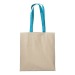 Shopper en coton naturel 220g/m², anses longues colorées cadeau d’entreprise