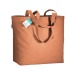 Tote-bag avec soufflet en coton recyclé 190g/m², anses longues cadeau d’entreprise