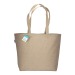 Tote-bag avec soufflet en coton recyclé 190g/m², anses longues cadeau d’entreprise