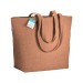 Tote-bag avec soufflet à la base en coton recyclé 280g/m², anses longues cadeau d’entreprise
