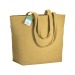 Tote-bag avec soufflet à la base en coton recyclé 280g/m², anses longues, Sac shopping durable publicitaire
