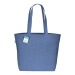 Tote-bag avec soufflet à la base en coton recyclé 280g/m², anses longues, Sac shopping durable publicitaire