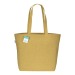 Tote-bag avec soufflet à la base en coton recyclé 280g/m², anses longues, Sac shopping durable publicitaire