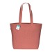 Tote-bag avec soufflet à la base en coton recyclé 280g/m², anses longues cadeau d’entreprise