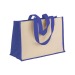 Tote-bag avec soufflet en coton 280g/m², détails en toile de jute, anses longues cadeau d’entreprise