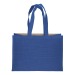 Tote-bag avec soufflet en coton 280g/m², détails en toile de jute, anses longues cadeau d’entreprise