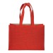 Tote-bag avec soufflet en coton 280g/m², détails en toile de jute, anses longues, Tote bag publicitaire
