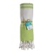 Serviette de plage/paréo en coton recyclé 180g/m², Serviette ou drap de plage publicitaire