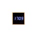Horloge réveil et display température à LED blanche, en bambou, réveil publicitaire