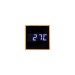 Horloge réveil et display température à LED blanche, en bambou cadeau d’entreprise