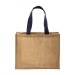 Tote bag en toile de jute, anses longues et soufflet, Tote bag publicitaire