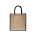 Mini tote bag en toile de jute avec anses et inserts colorés cadeau d’entreprise