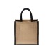 Mini tote bag en toile de jute avec anses et inserts colorés cadeau d’entreprise