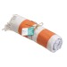 Serviette de plage / paréo en coton recyclé de 180g/m² avec frange, mesure 90x170cm, Serviette ou drap de plage publicitaire