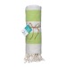Serviette de plage / paréo en coton recyclé de 180g/m² avec frange, mesure 90x170cm, Serviette ou drap de plage publicitaire
