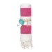 Serviette de plage / paréo en coton recyclé de 180g/m² avec frange, mesure 90x170cm cadeau d’entreprise
