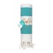 Serviette de plage / paréo en coton recyclé de 180g/m² avec frange, mesure 90x170cm, Serviette ou drap de plage publicitaire
