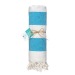 Serviette de plage / paréo en coton recyclé de 180g/m² avec frange, mesure 90x170cm cadeau d’entreprise