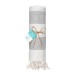 Serviette de plage / paréo en coton recyclé de 180g/m² avec frange, mesure 90x170cm cadeau d’entreprise
