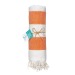 Serviette de plage / paréo en coton recyclé de 180g/m² avec frange, mesure 90x170cm, Serviette ou drap de plage publicitaire