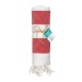 Serviette de plage / paréo en coton recyclé de 180g/m² avec frange, mesure 90x170cm, Serviette ou drap de plage publicitaire