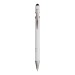 Stylo à bille en aluminium caoutchouté avec gomme pour écran tactile et clip en métal, Stylo avec stylet pour écran tactile publicitaire