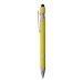 Stylo à bille en aluminium caoutchouté avec gomme pour écran tactile et clip en métal cadeau d’entreprise