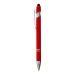 Stylo à bille en aluminium caoutchouté avec gomme pour écran tactile et clip en métal cadeau d’entreprise