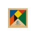 Jeu de tangram en bois coloré, 7 pièces, avec pochette en coton, casse-tête chinois et jeu de patience publicitaire