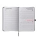 Agenda journalier 2026, couverture rigide en PU thermocollé avec piqûres sur les bords cadeau d’entreprise
