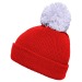 Sombrero de punto con pompón de dos colores regalo de empresa
