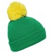 Sombrero de punto con pompón de dos colores, Bonnet publicidad
