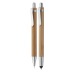 Set stylo à bille stylet et porte-mine en bambou heleon cadeau d’entreprise