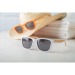 Gafas de sol de bambú, sombras publicidad