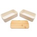 Miniatura del producto Bento de promoción de doble compartimento con tapa de bambú 2