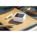 Ecouteurs, finition blanche, élégants avec une connexion Bluetooth® 5, Kit mains libres publicitaire