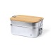 Lunchbox acier et bambou, Lunch box et boîte déjeuner publicitaire