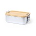 Lunchbox en acier et bambou, Lunch box et boîte déjeuner publicitaire
