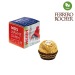 Mini-cubo publicitario con Ferrero Rocher, Caja, caja o paquete de chocolates publicidad
