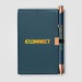 Bloc-notes et stylo Crosby en Rose Gold Colour Jet, bloc-notes publicitaire