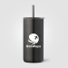 Gobelet Borealis en acier inoxydable recyclé avec paille - 475 ml Colour Jet, Mug isotherme publicitaire