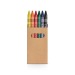 Boîte avec 6 crayons de cire, Crayon gras et crayon de cire publicitaire
