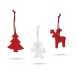 Miniature du produit Set de 3 décorations de Noël 3 modèles différents 0