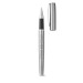 ELLA. Parure de stylo roller et stylo bille en acier inoxydable recyclé à 53%, Parure avec stylo roller publicitaire