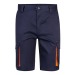 VL HEMERA. Bermuda stretch bicolore, multipoches 240g/m², en coton 46%, EME 38% et polyester 16%, Short reclame