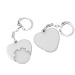 Porte-clés jeton 1€ coeur cadeau d’entreprise